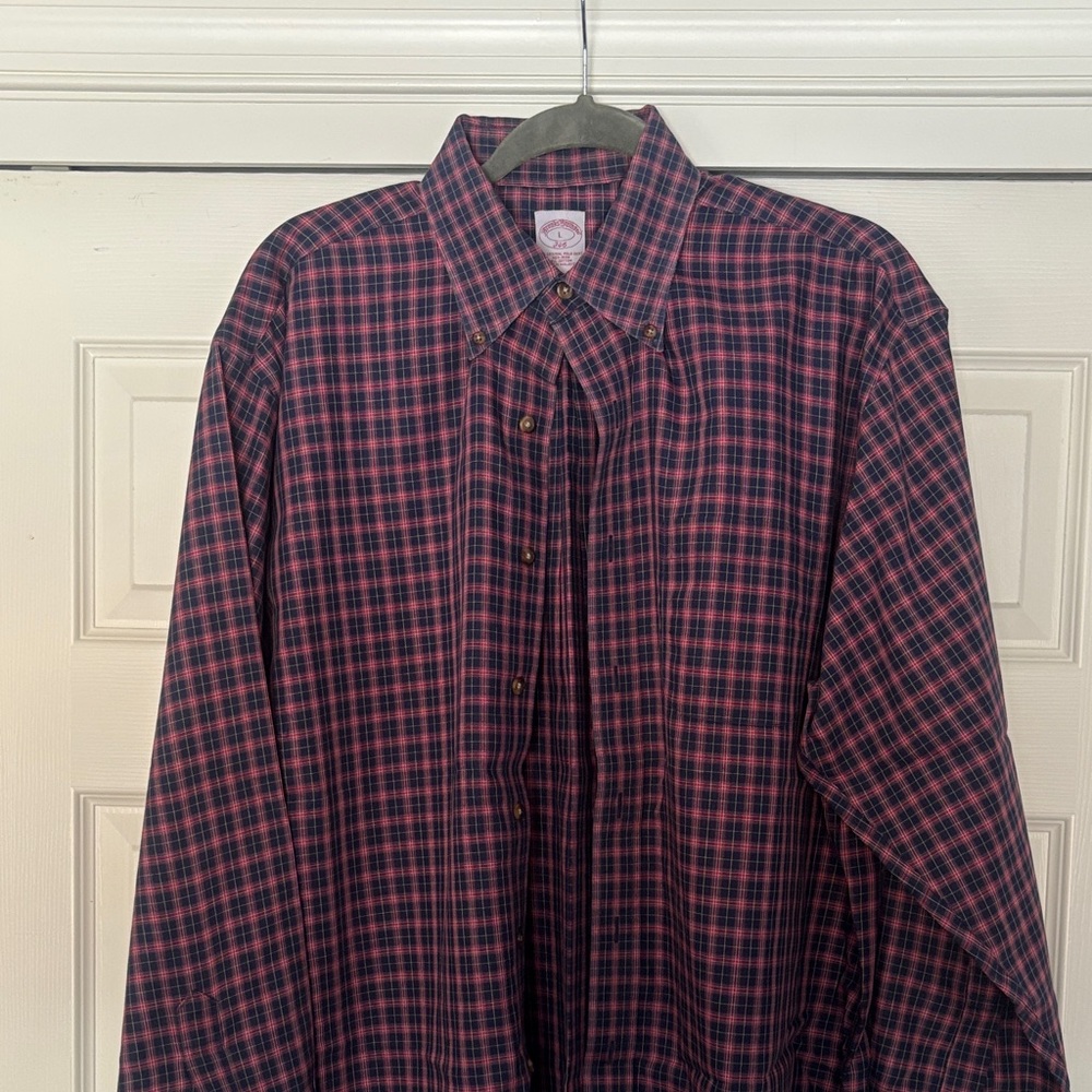 Men's Red and Black Plaid Shirt